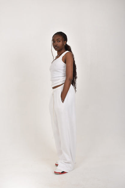 Unisex Comfy Wide legged drawstring Pants